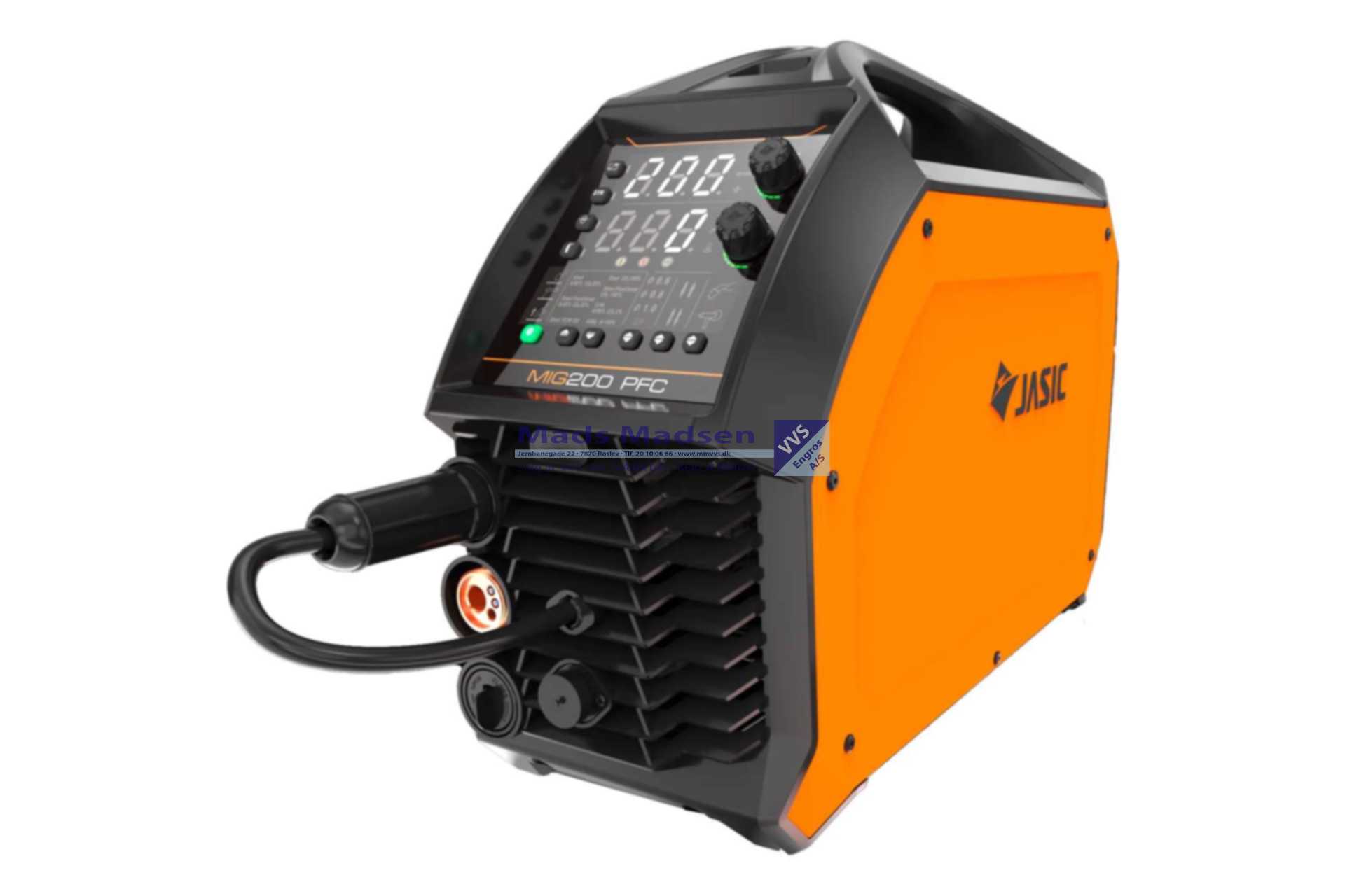 Jasic EVO MIG200 svejsemaskine M/vogn incl 4mtr MB25 svejseslange og 3mtr stelkabel (incl wee afgift Kr. 95) *NETTOPRIS*