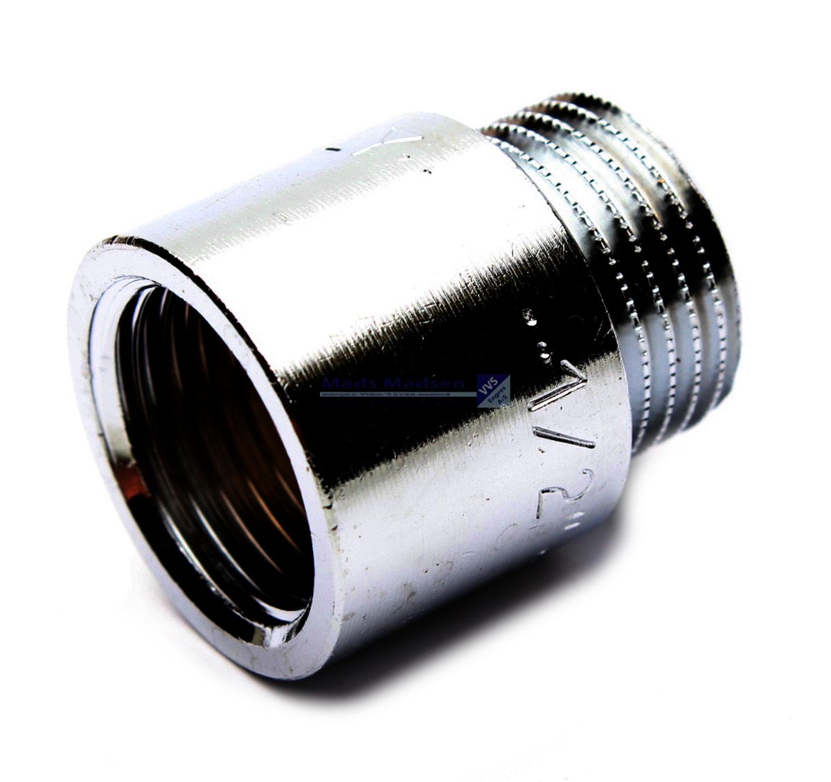 1/2" x 25mm krom haneforlænger
