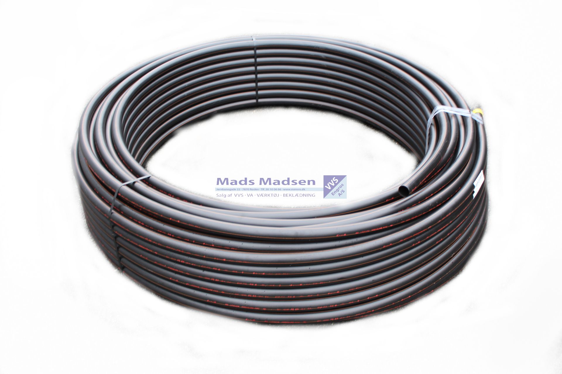 40 x 2,4mm PE80 SDR17 PN 8 jordvarmerør DS/EN 12201 400 mtr/rl *NETTOPRIS*