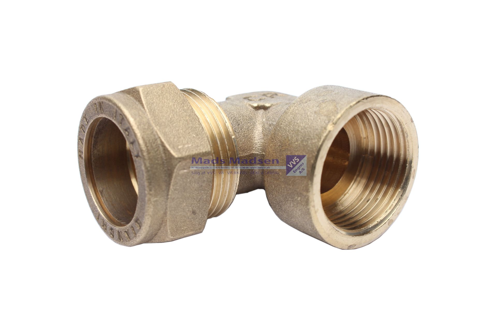 15mm x 1/2" Tiemme kompressions vinkel m/muf