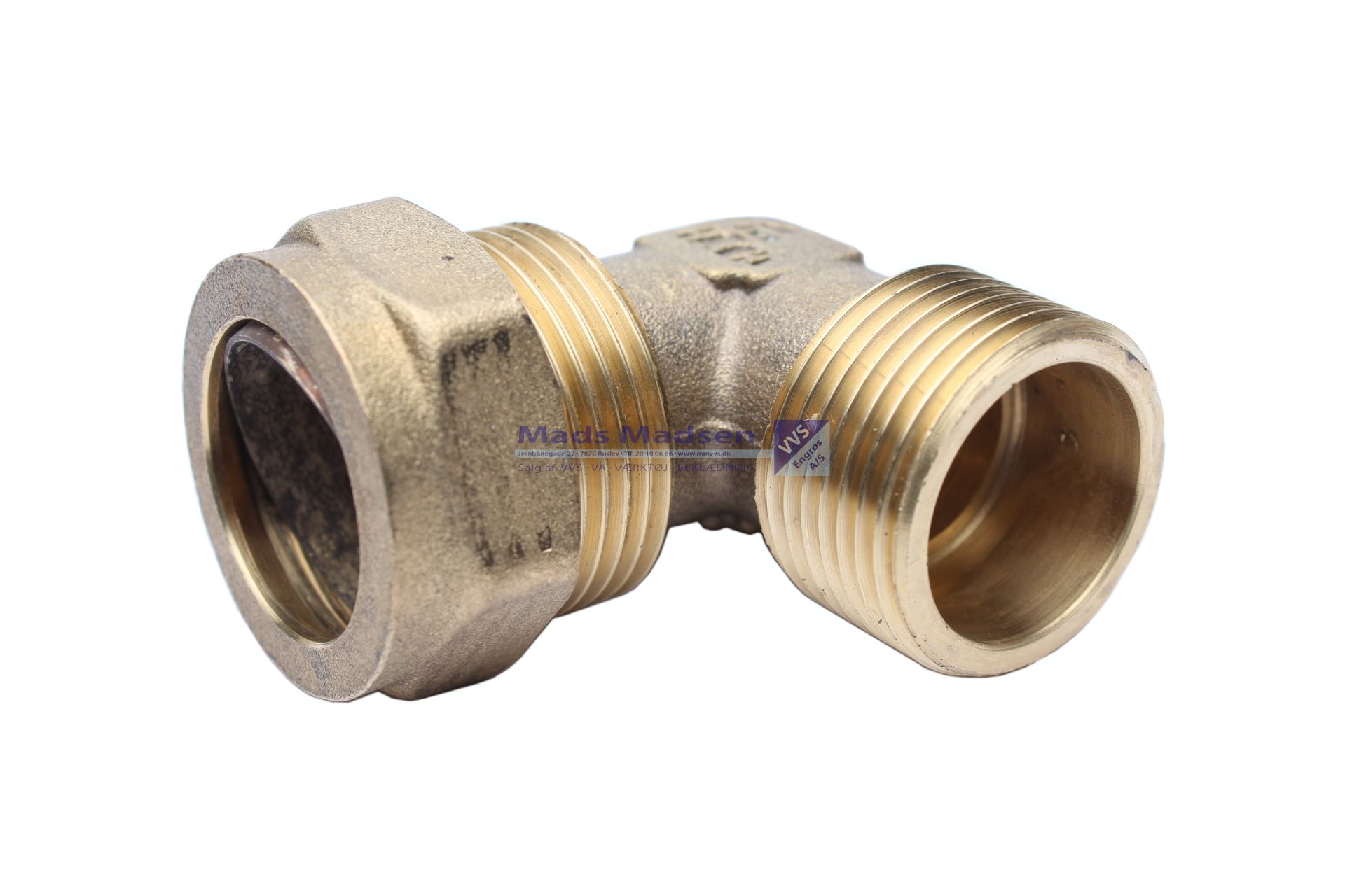 22mm x 3/4" Tiemme kompressions vinkel m/nip