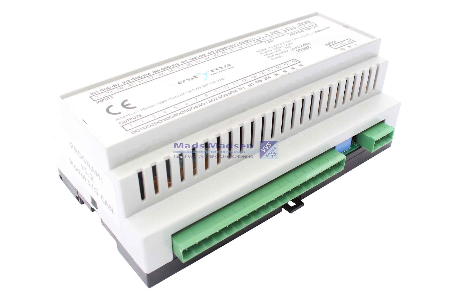 Vølund hovedmodul no.6. CAN 1/0 f/PB12-PB20-PB30 718264