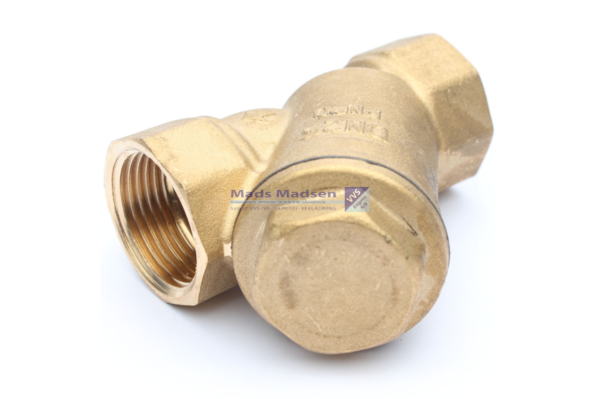 1/2" snavssamler m/ rustfri si PN20 100°C