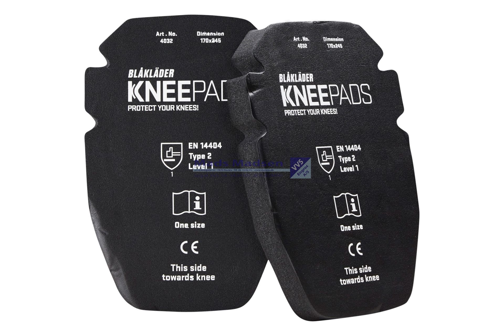 Blåkläder knæpuder 4032-1207-9900 sort gel *NETTOPRIS*