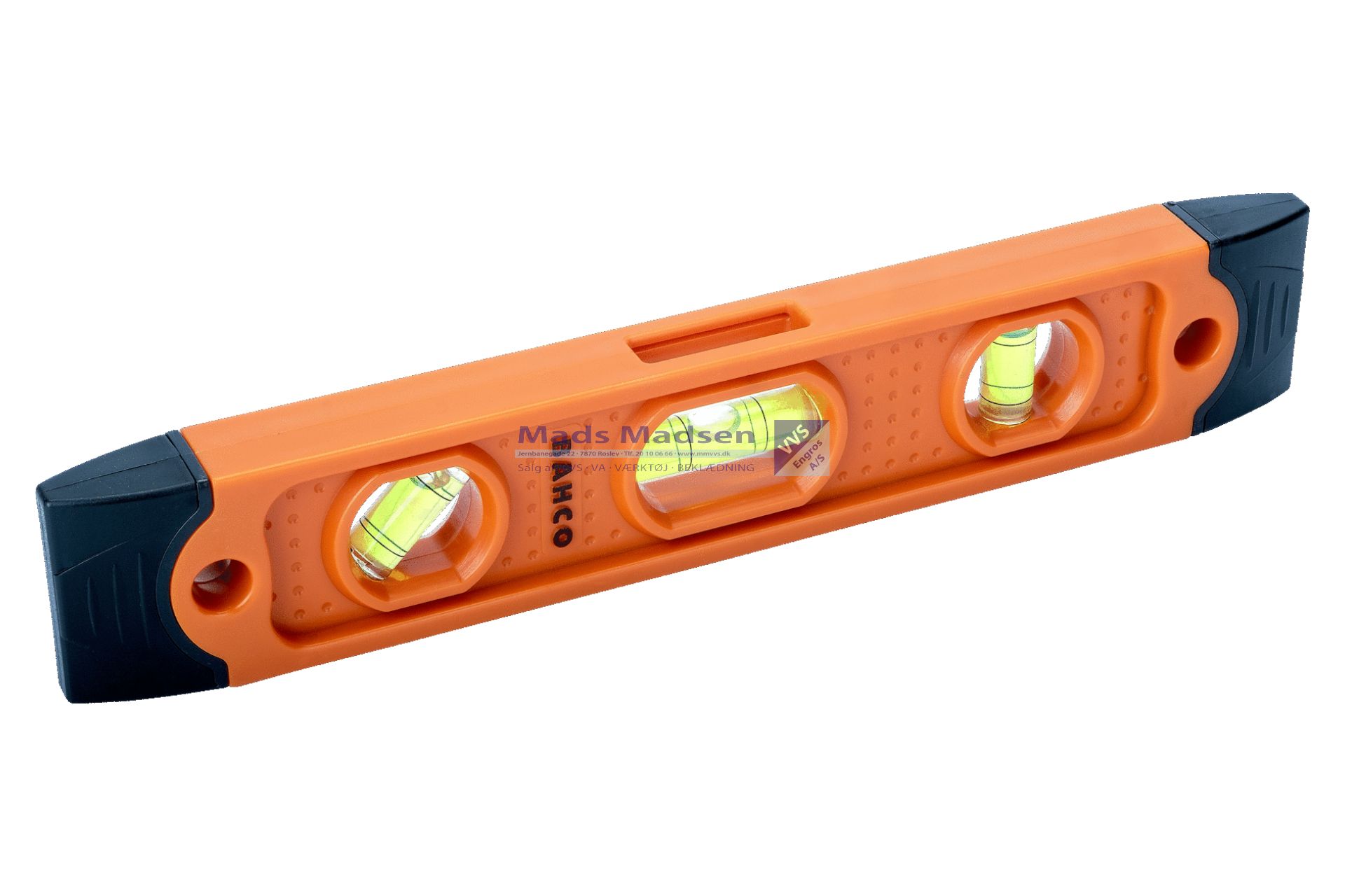 Vaterpas plast Bahco Torpedo 406T-225mm m/ magnet *NETTOPRIS*