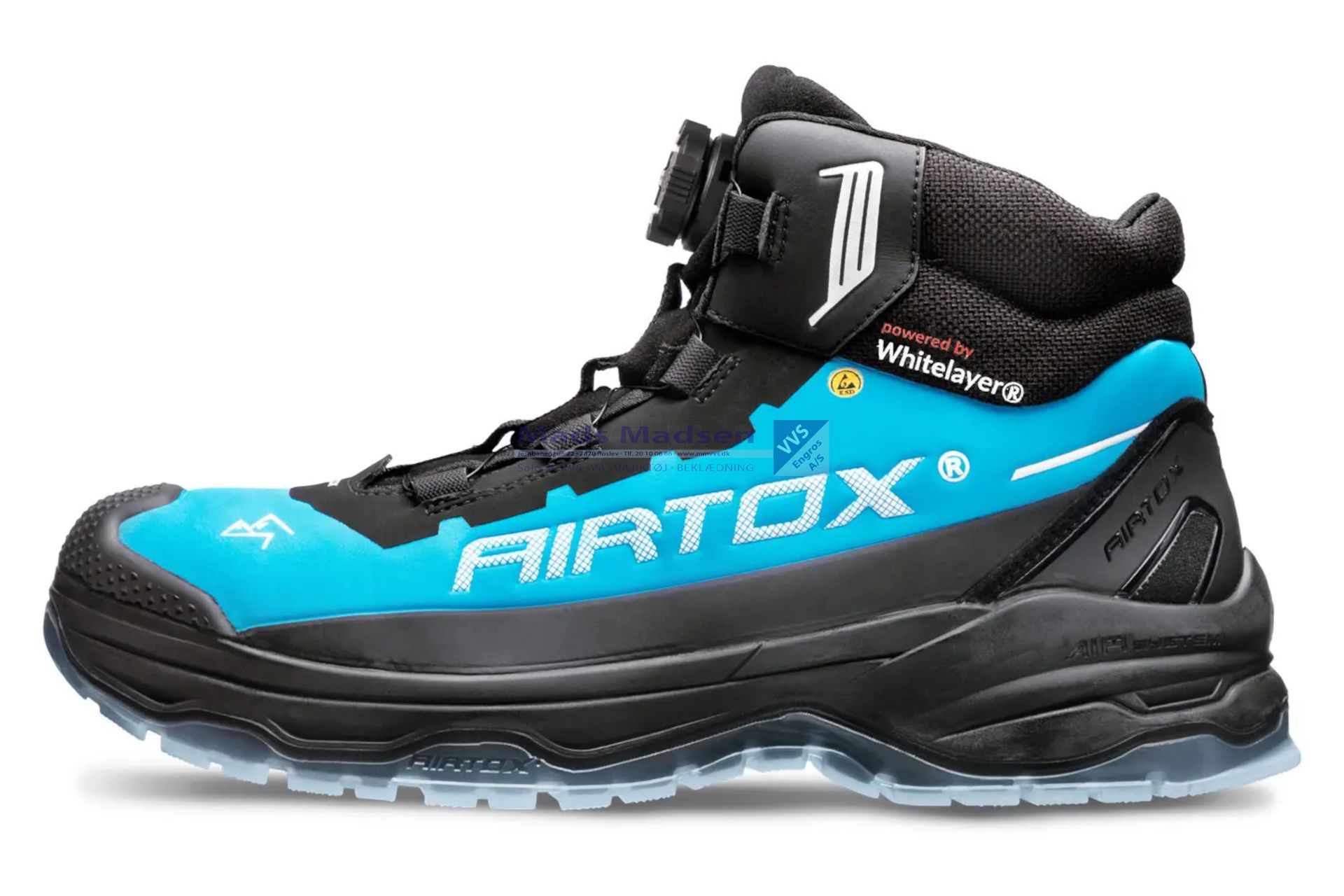 Airtox sikkerhedsstøvlet TX66 ESD U-turn str.45 (S)