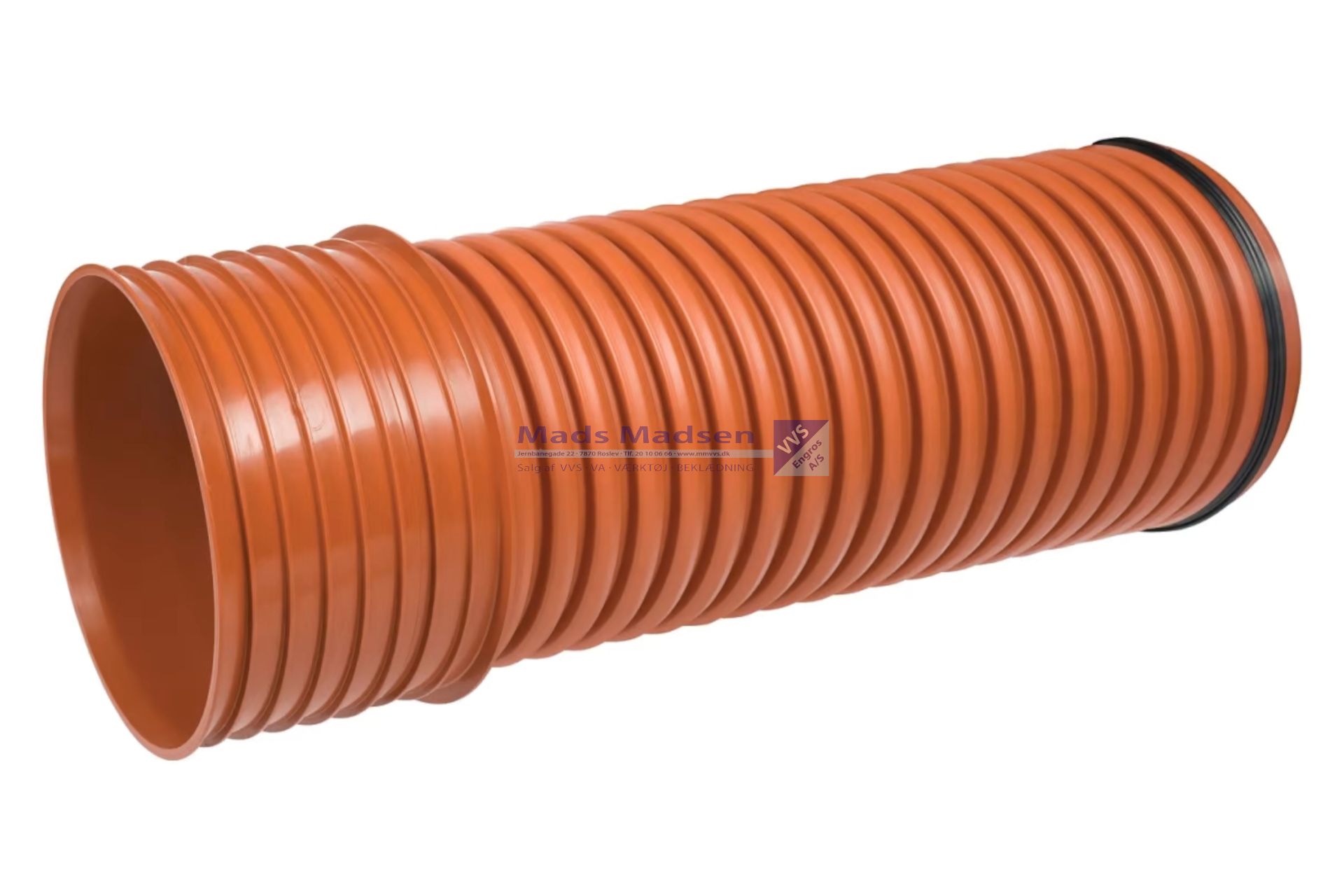 175/200mm PP Kaczmarek K2 korrugeret rør á 3mtr SN8 incl gi.ring 20 stk/bdt