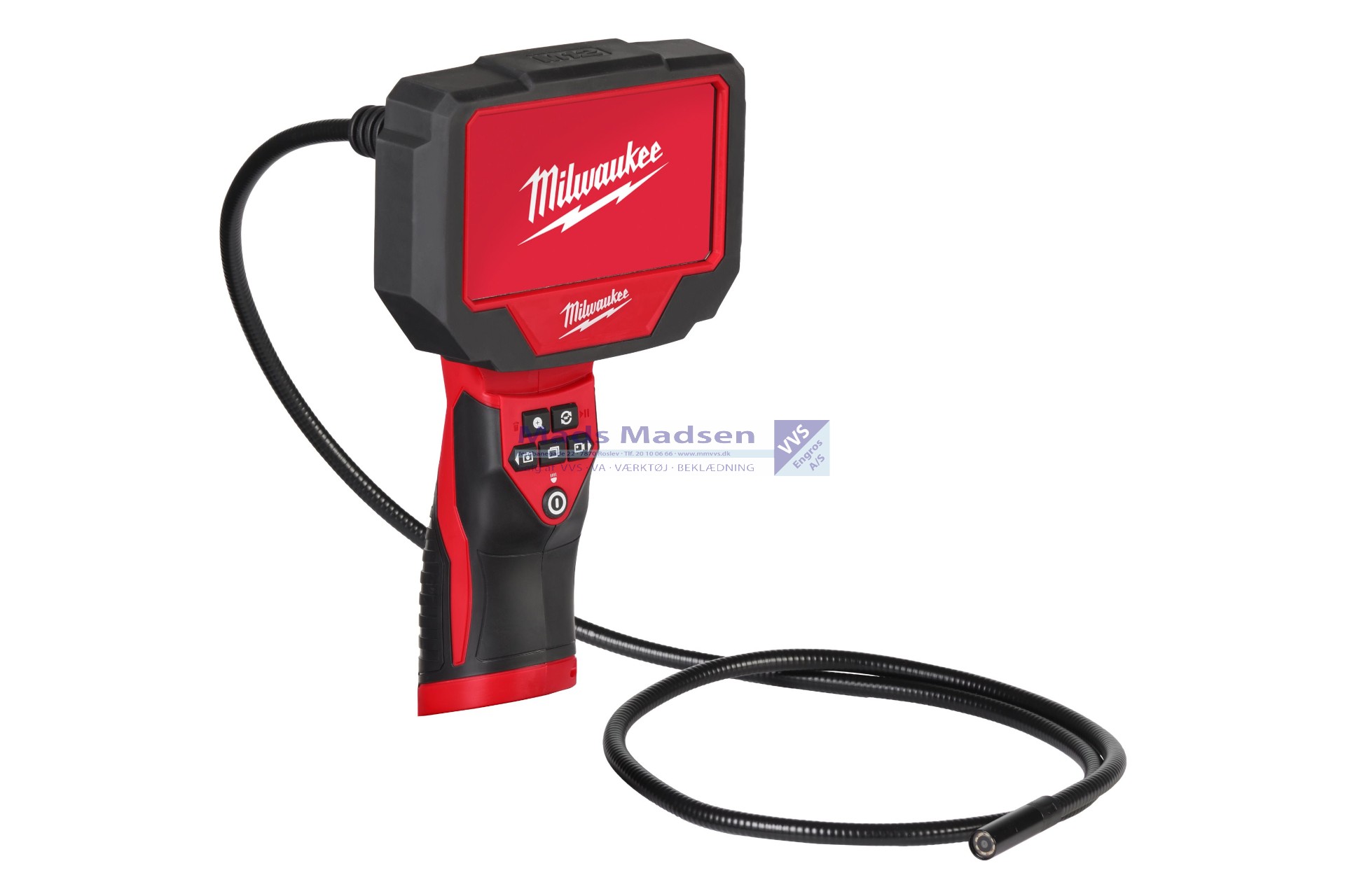 Milwaukee M12 360IC12-0C akku inspektionskamera 4,3" LCD skærm, 1,2 mtr.kabel Solo  4933480739 *NETTOPRIS*