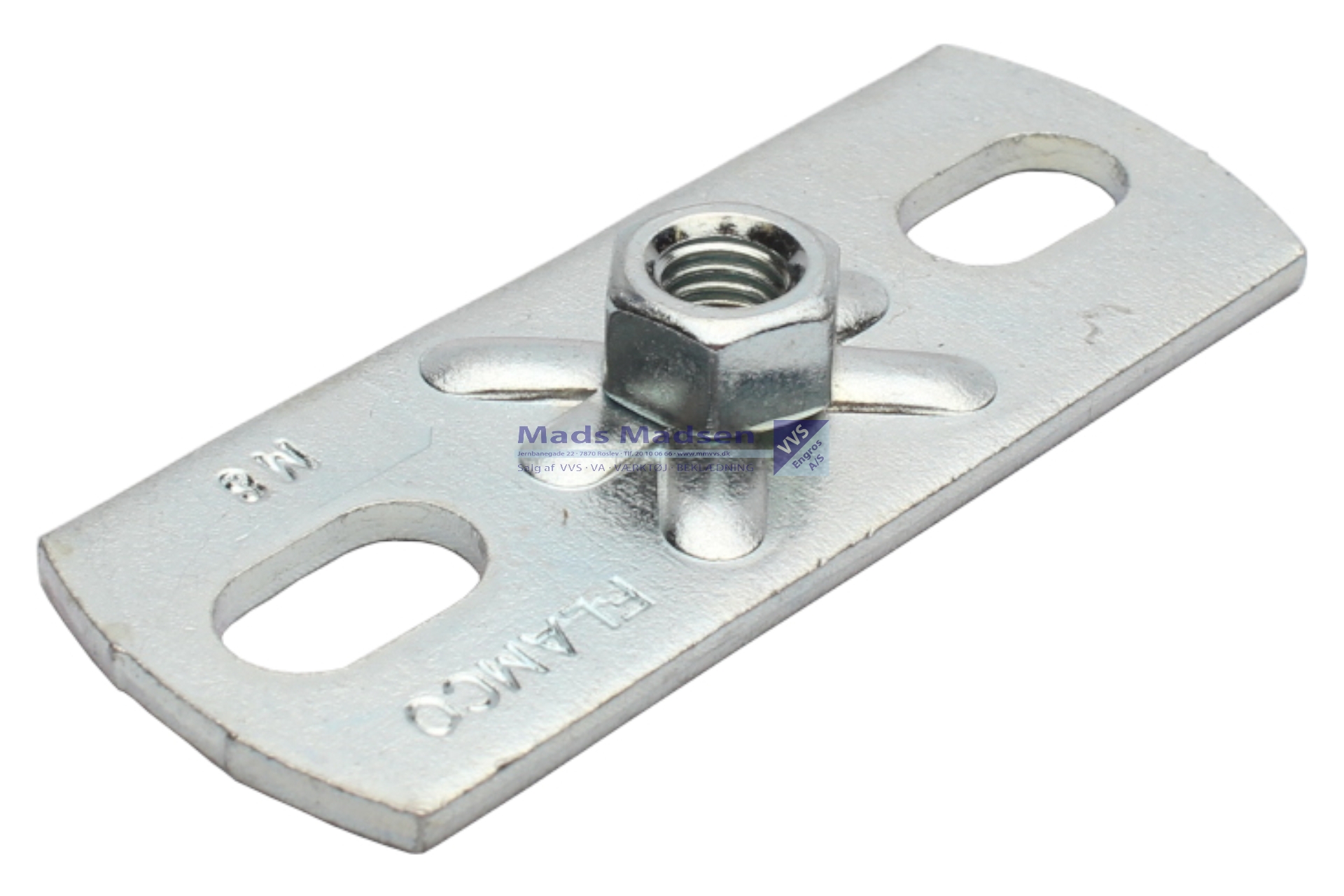 Grundflange 80 x 30mm M8