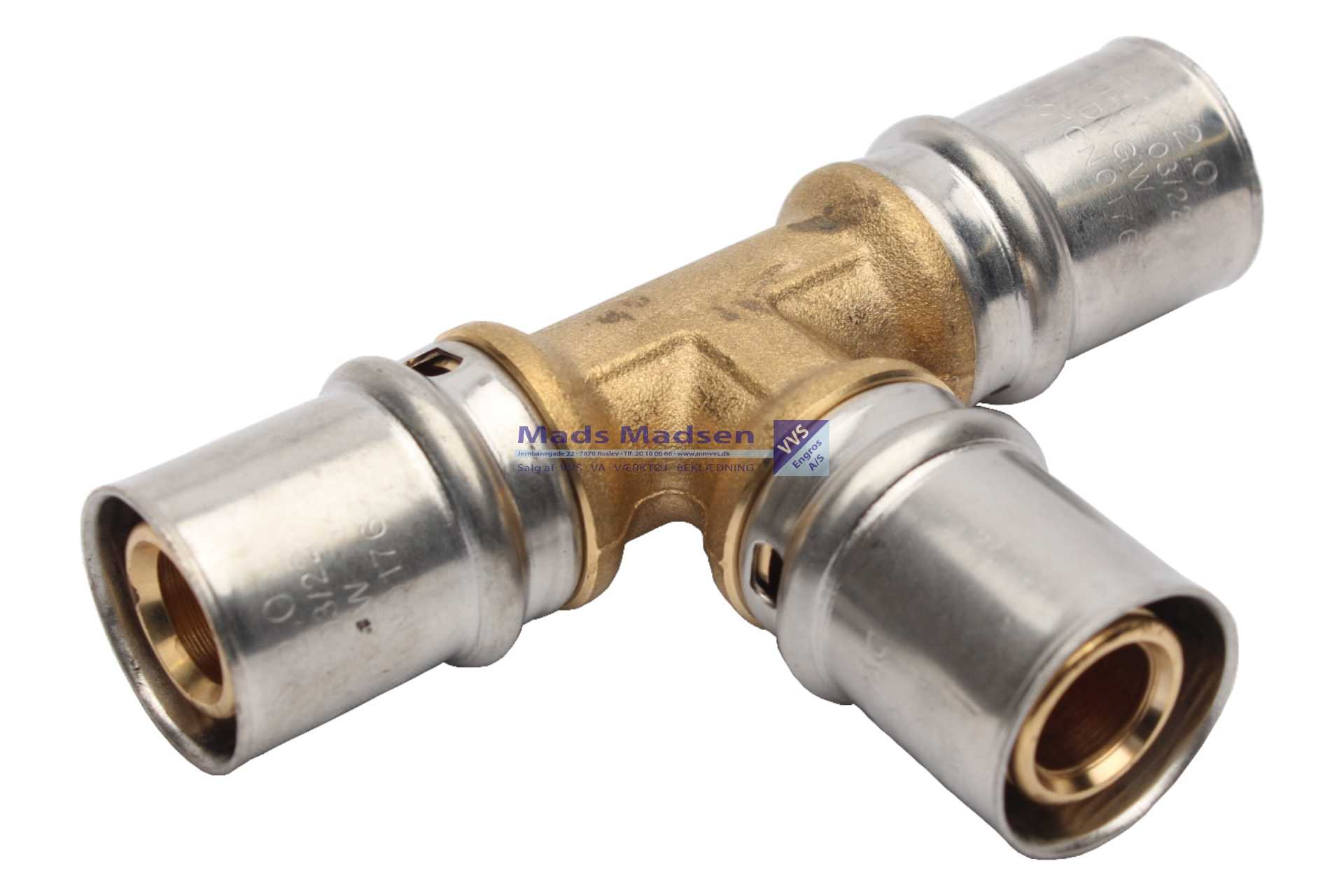 16mm APE alu-pex pres tee U/TH-bakke