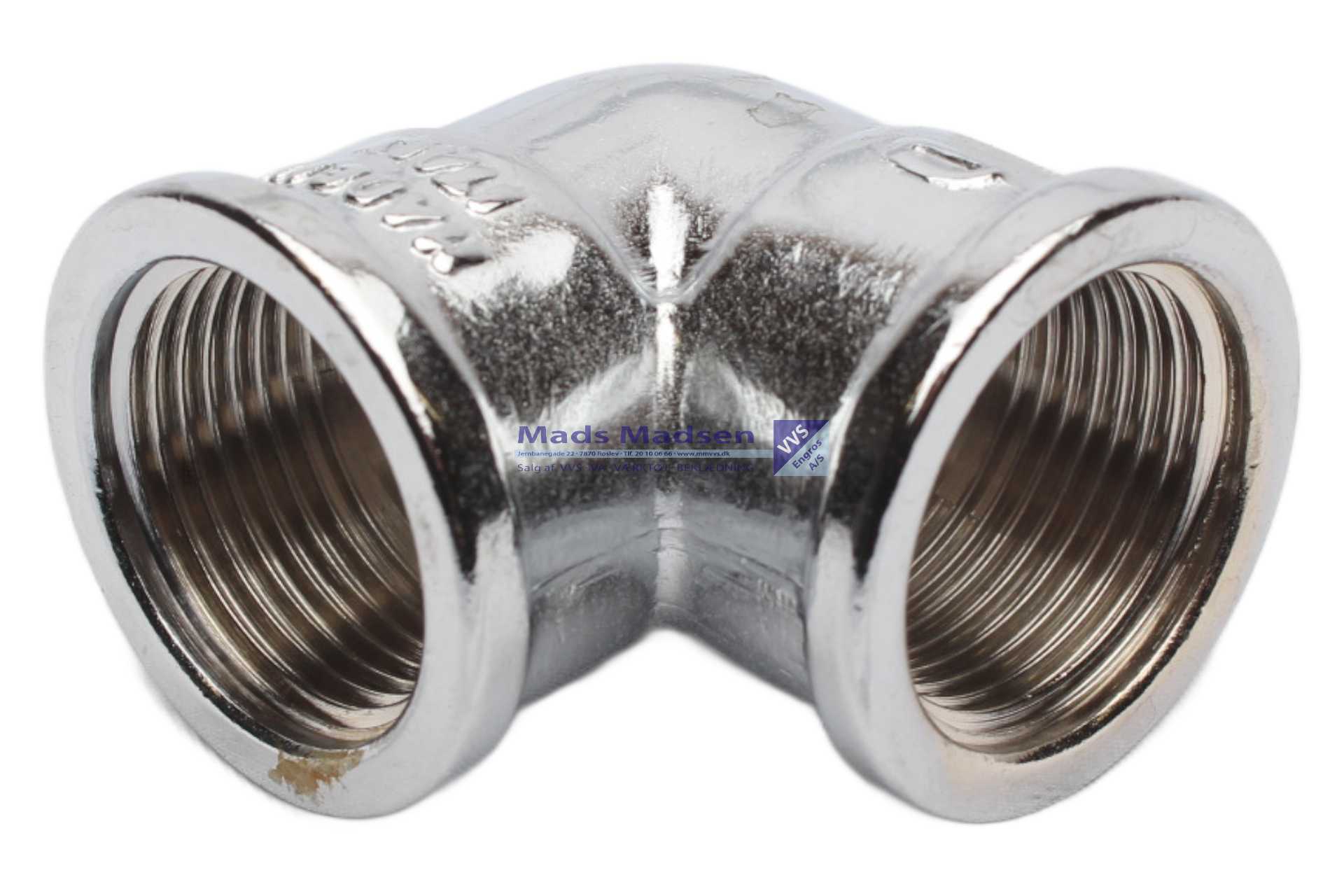 3/4" KROM vinkel m/m