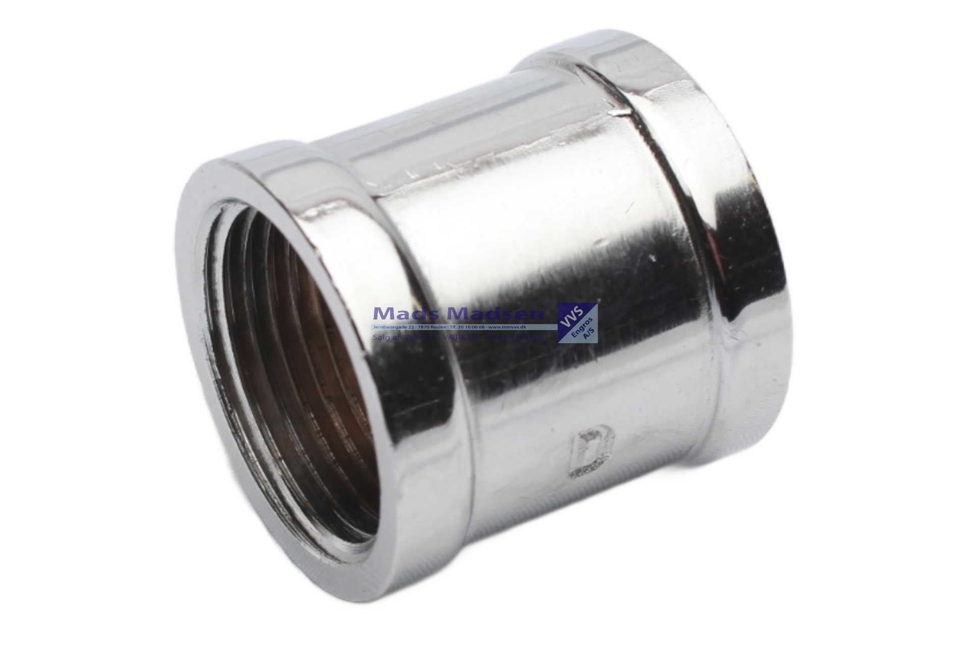 3/4" KROM muffe