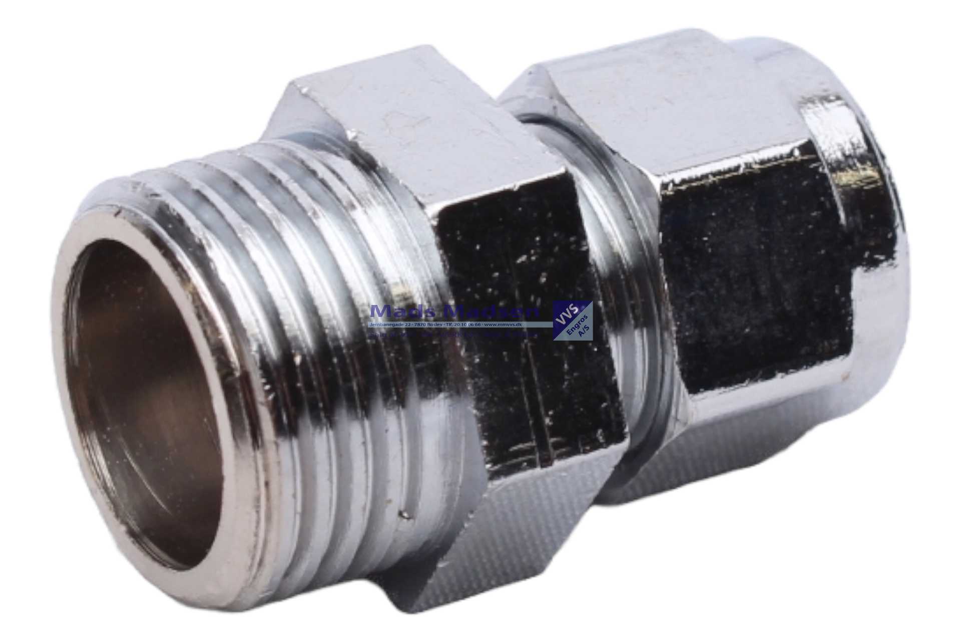 10mm x 3/8" Tiemme kompressions m/nip KROM
