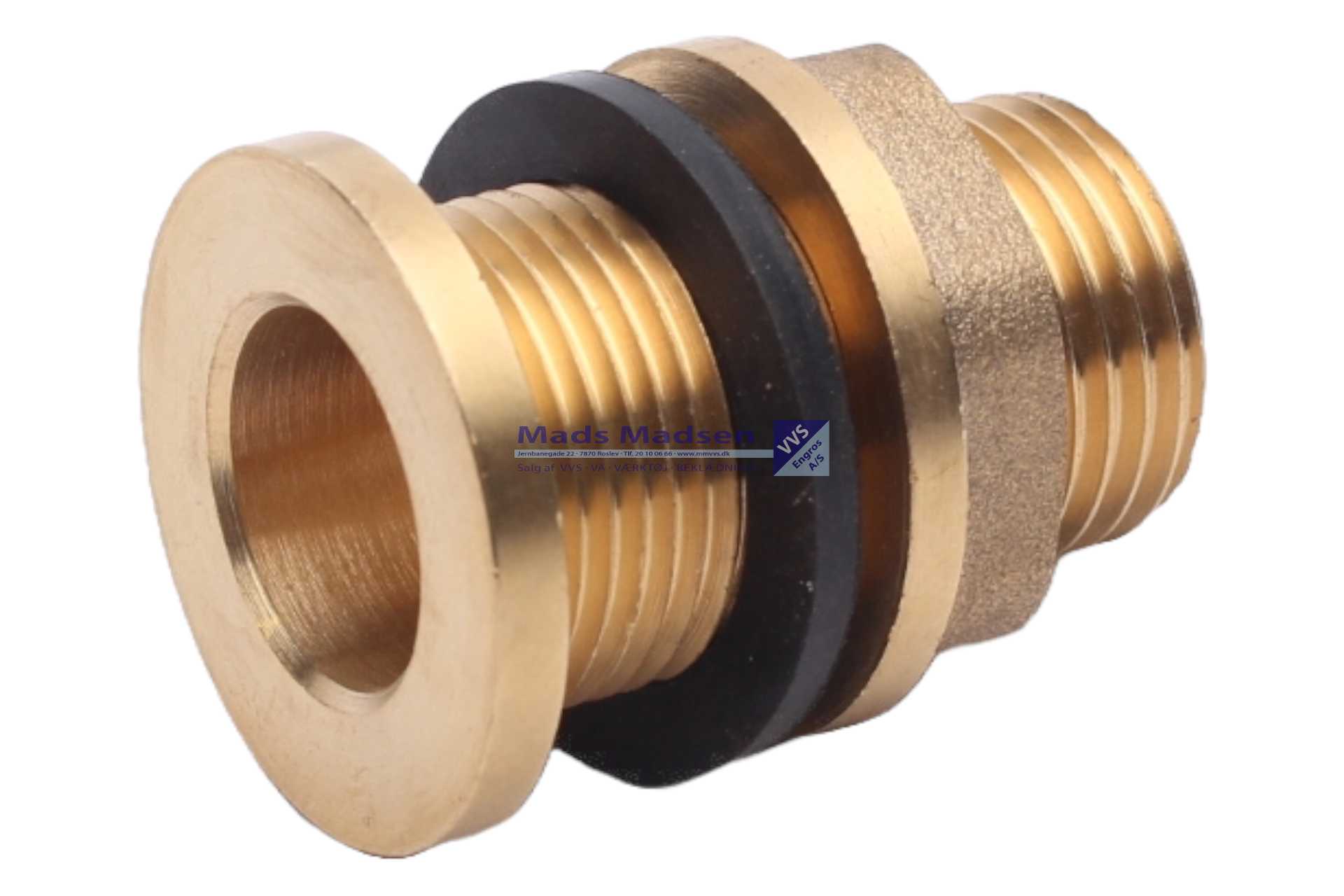 3/4" Messing tankgennemføring