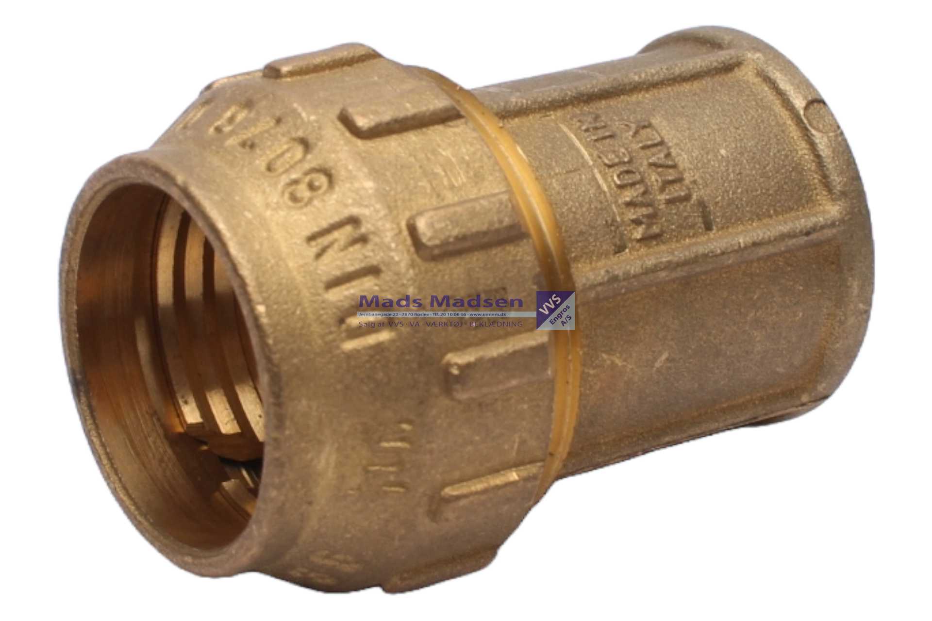 25mm x 3/4" Tiemme messing muffe f/PEM