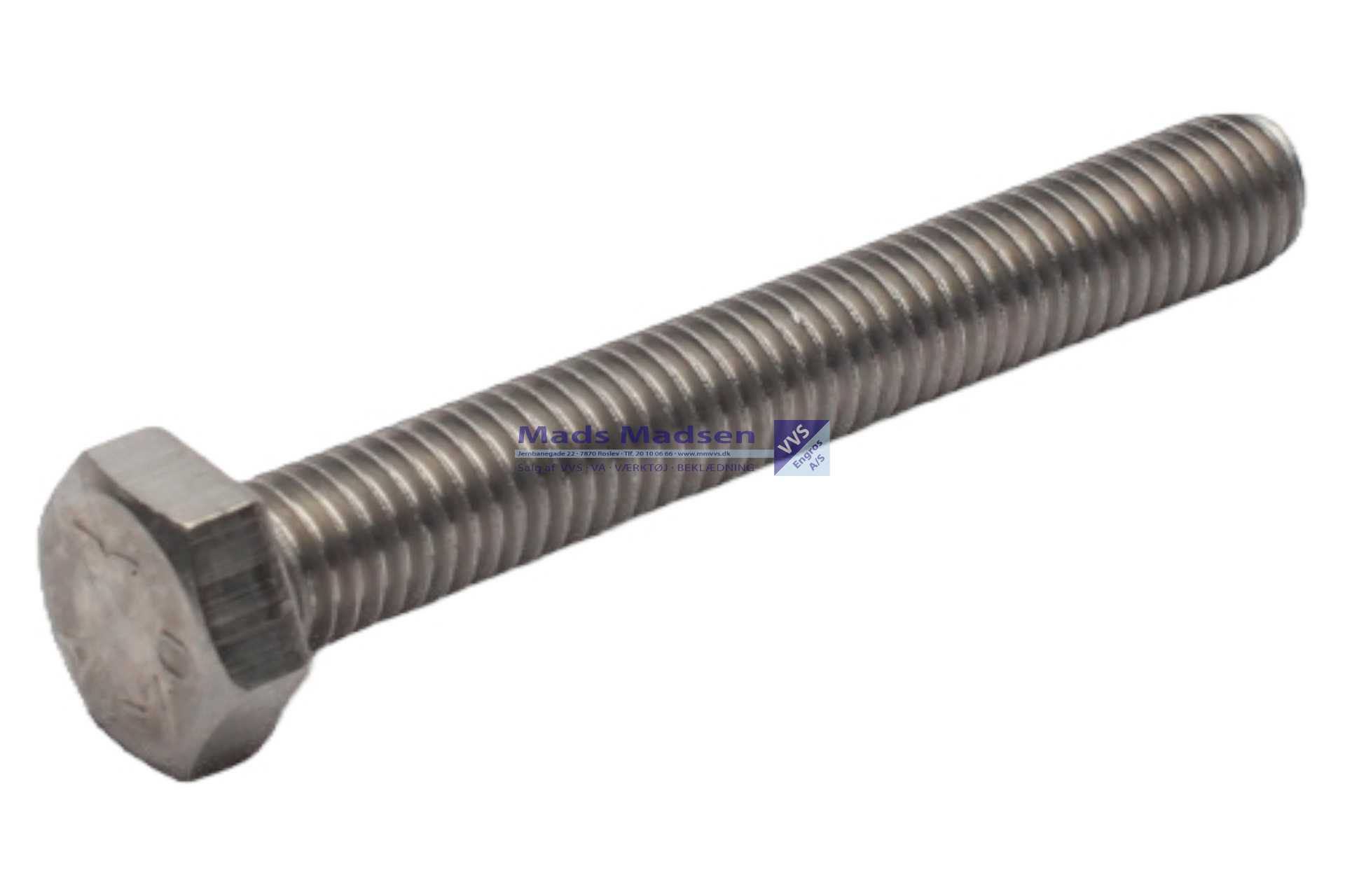 M8 x 40 Sætskrue DIN 933 A4 200 stk/pk