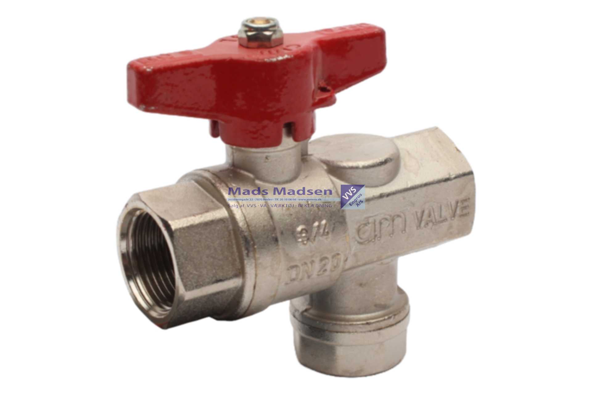 3/4" CIM kuglehane m/filter