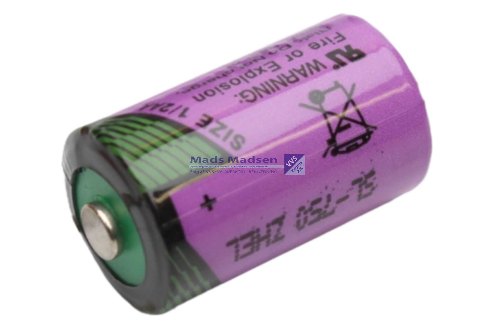 Lithium Batteri 3,6V CR-ER 14250 1/2AA (Alarmer)