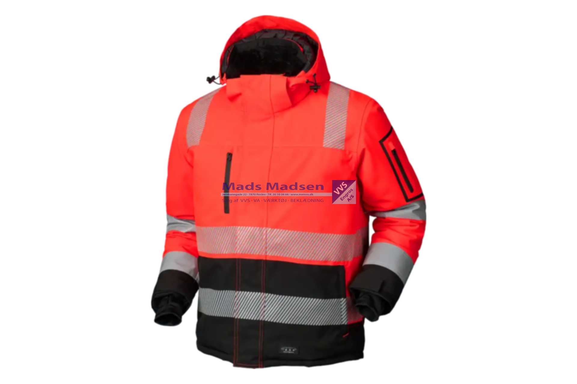 JAK EN471 Pilotjakke 11139 Rød/Sort Str. S Klasse 3