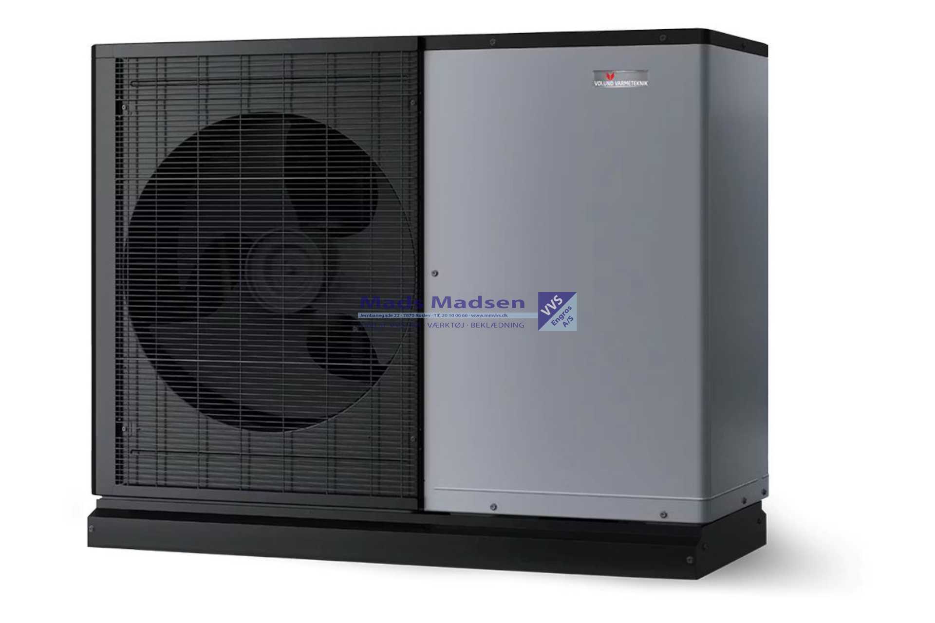 Vølund S2060-6 varmepumpe luft/vand 1,8-10 KW (ydelse v/-7/35° = 5,17 KW) m/ frekvensregulerende kompressorer (1 face - kræver 13amp - HP/FI relæ) 064381 (S)
