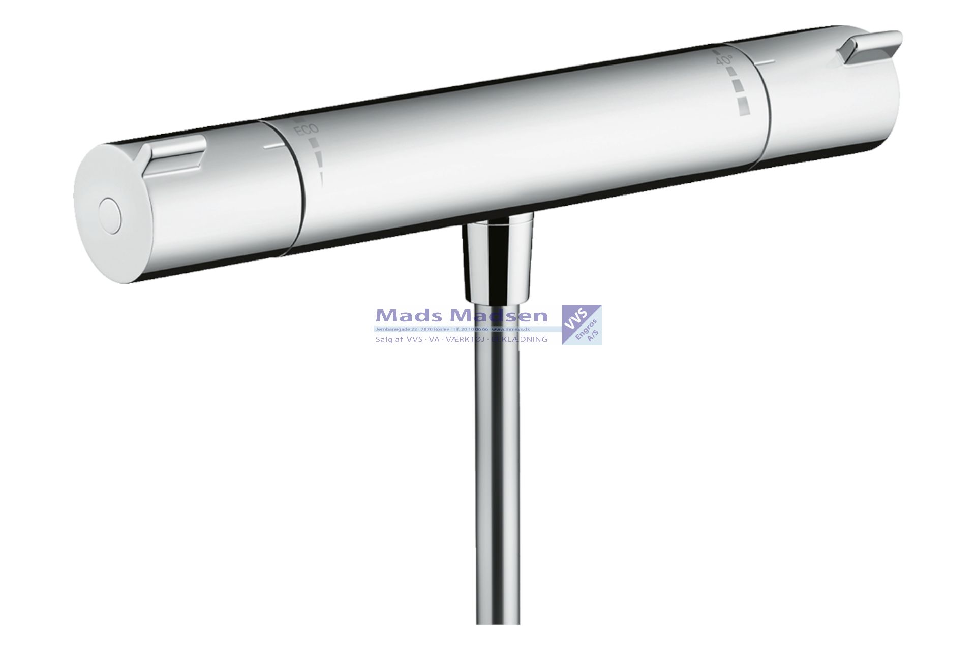 HansGrohe krom Ecostat brusetermostat 1001 CL uden rosetter og forskr.
