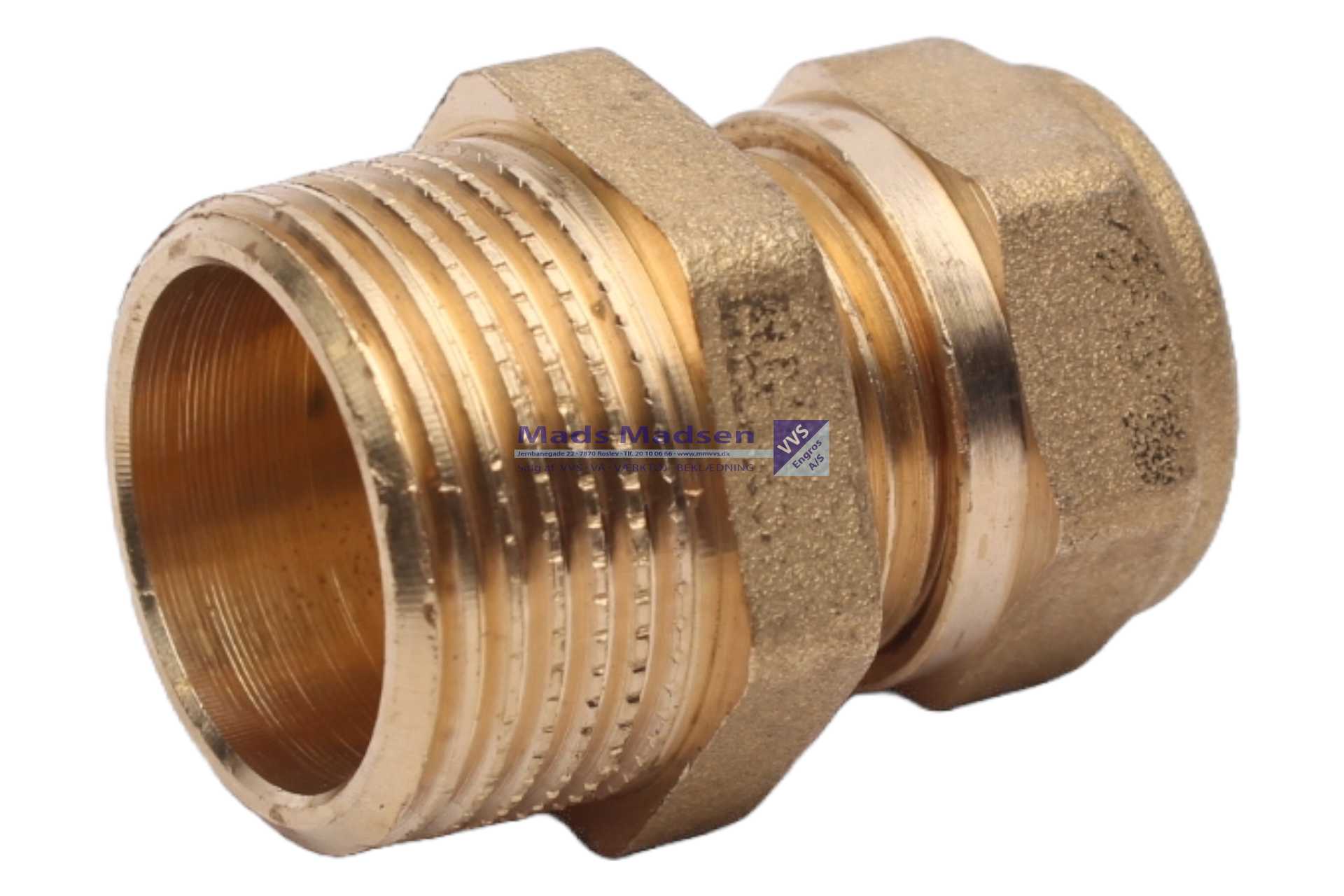 15mm x 3/4" Tiemme pex m/nip m/bøsn
