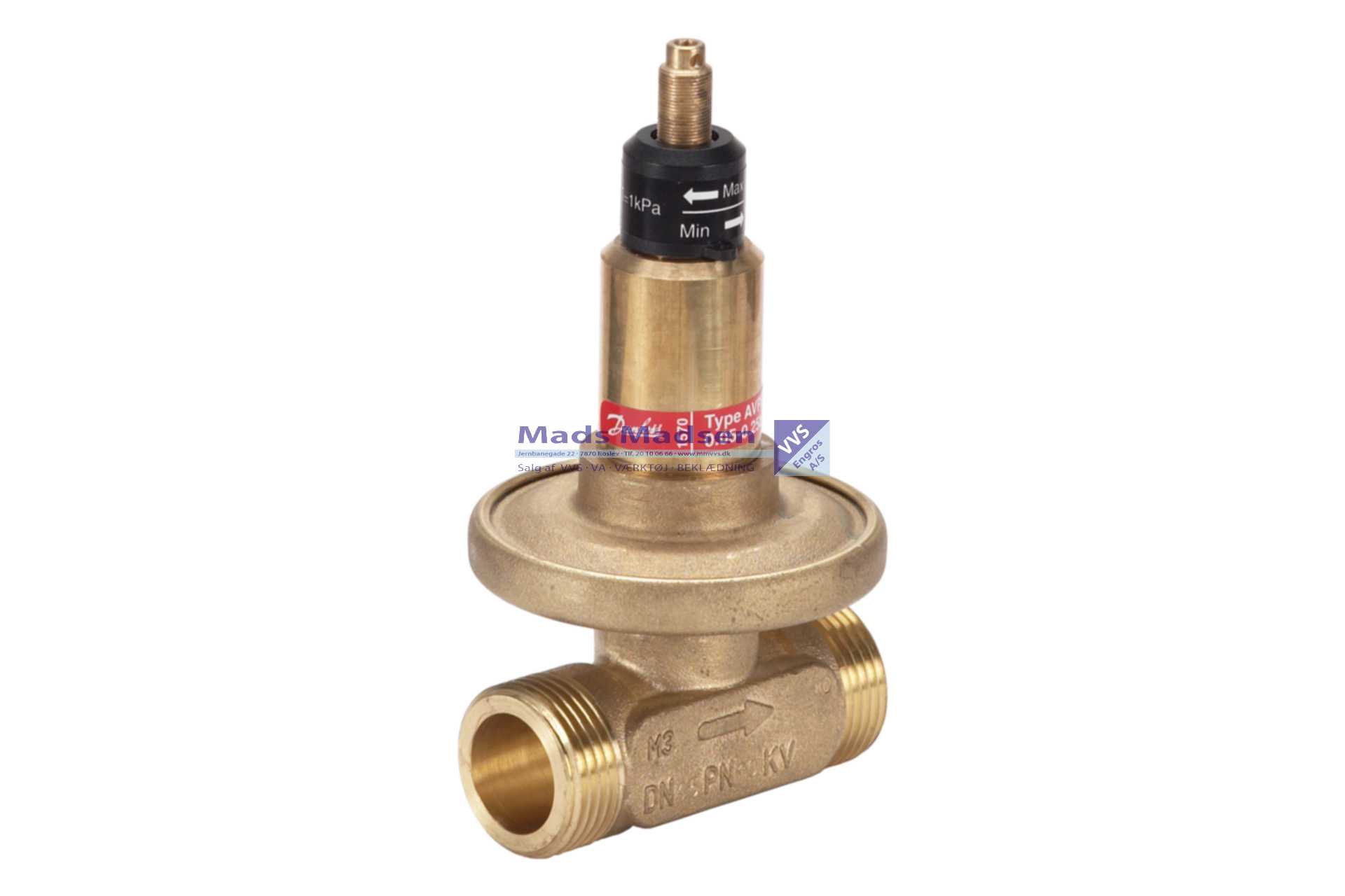 1/2" Danfoss AVPL trykdiff. KVS 1,0/0,05-0,25bar Returmont.