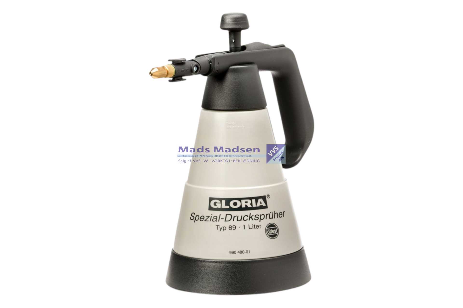 Gloria Tryksprøjte Pro 89 1L, 3 bar drejelig dyse, PH 4-11 *NETTOPRIS*