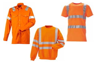 Trøjer/t-shirts orange/marine
